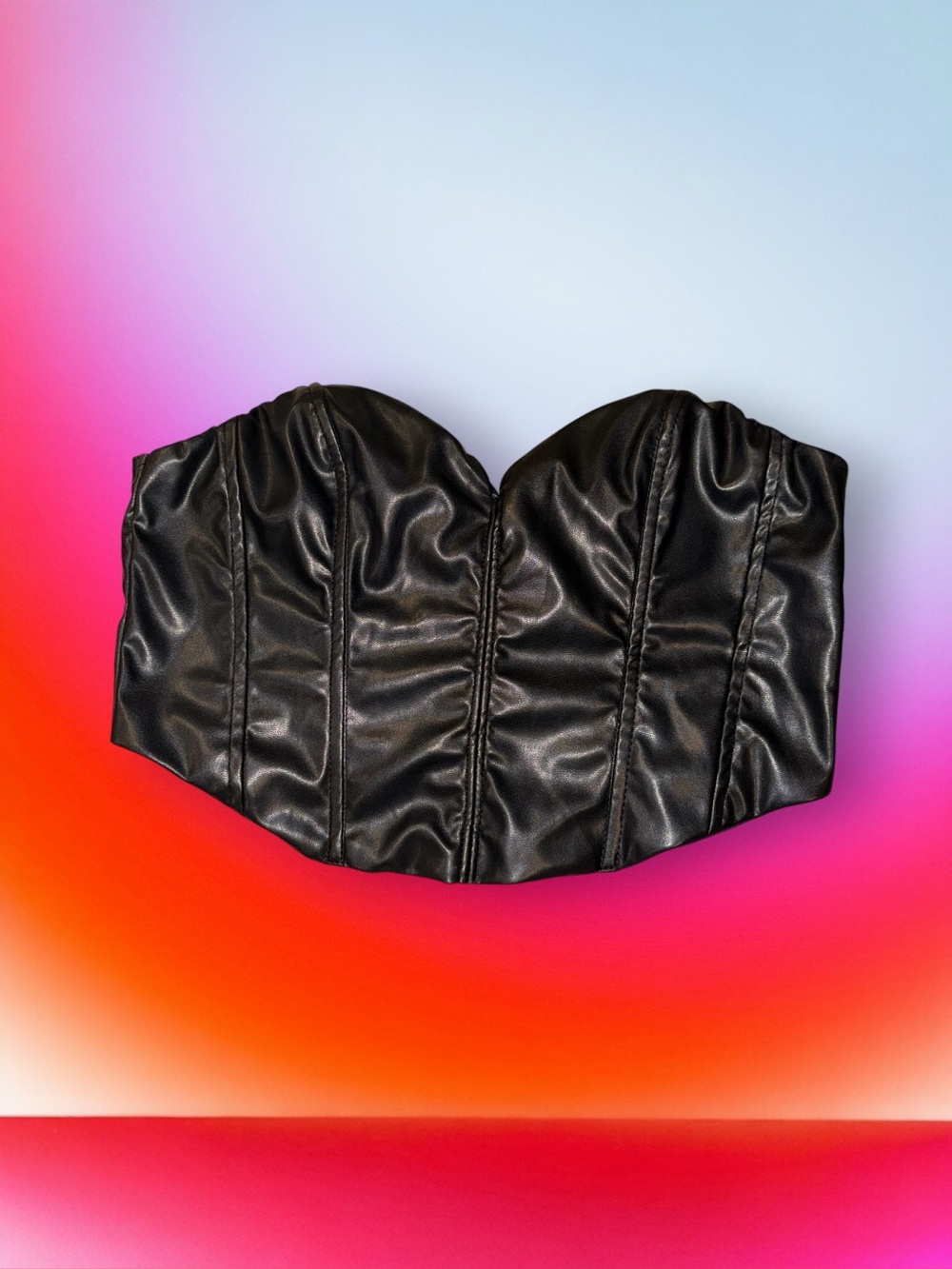 H&M DIVIDED Black Bustier Crop Top